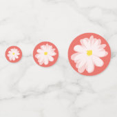 ターコイズと珊瑚フローラ結婚式のパーティー用品 コンフェッティ (正面)