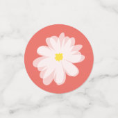 ターコイズと珊瑚フローラ結婚式のパーティー用品 コンフェッティ (スモール正面)