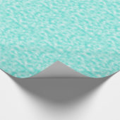 ターコイズと白い斑状斑状渦巻き雲 ラッピングペーパー (角)