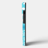 ターコイズと白の模様とラディバグ Case-Mate iPhoneケース (裏面 / 左)