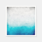 ターコイズと白グラデーション動揺して水色 スタンダードカクテルナプキン (正面)