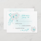 ターコイズと白花植物学 出欠カード (正面/裏面)