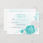 ターコイズと白花植物学 出欠カード (正面/裏面)