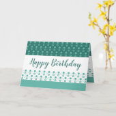 ターコイズと白 カード (黄色い花)