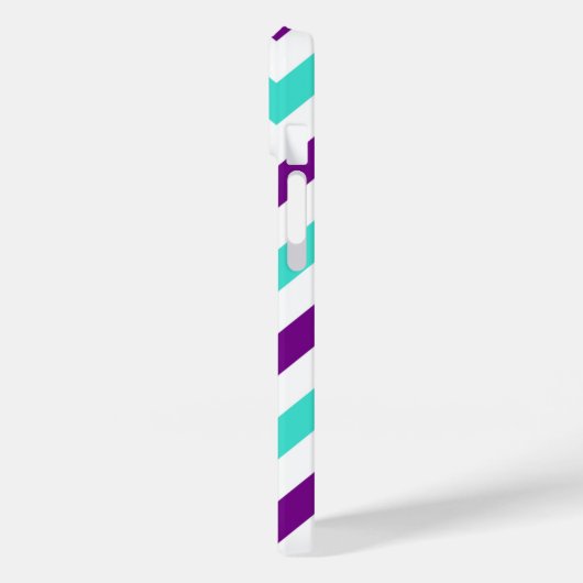 ターコイズと紫のジグザグ Case-Mate iPhoneケース (裏面 / 左)