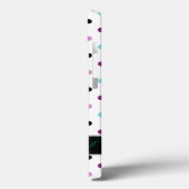 ターコイズと紫のドッツのカスタムiPadエアケース Case-Mate iPhoneケース (裏面 / 左)