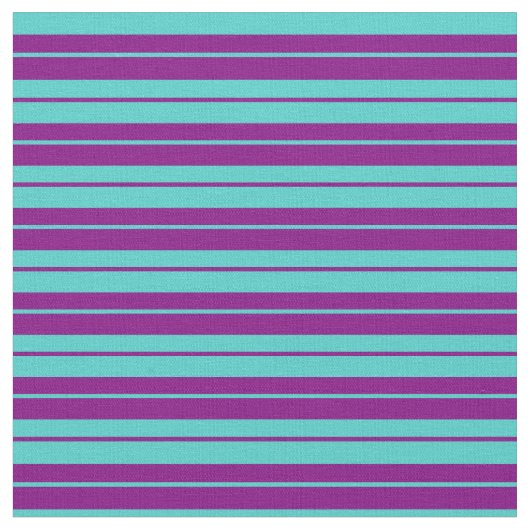 ターコイズと紫の色のストライプパターン ファブリック (クローズアップ)