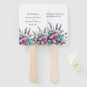 ターコイズと紫の野結婚花 ハンドファン (正面&裏面)