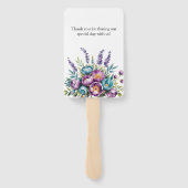 ターコイズと紫の野結婚花 ハンドファン (裏面)