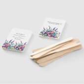 ターコイズと紫の野結婚花 ハンドファン (組立なし)