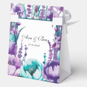 ターコイズと紫の野結婚花 フェイバーボックス (裏面)