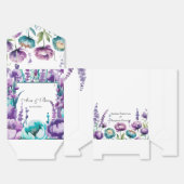 ターコイズと紫の野結婚花 フェイバーボックス (見開き)