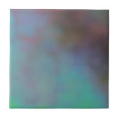 ターコイズと紫の雲の抽象芸術 タイル (正面)