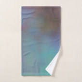 ターコイズと紫の雲の抽象芸術 バスタオルセット (ハンドタオル)