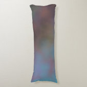 ターコイズと紫の雲の抽象芸術 ボディピロー (正面縦)