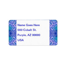 ターコイズと紫ガラス抽象芸術