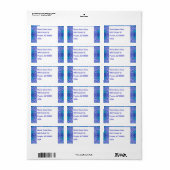 ターコイズと紫ガラス抽象芸術 ラベル (フルシート)