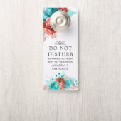 ターコイズと結婚サンゴの標識を乱さない ドアノブサイン (ノブ)