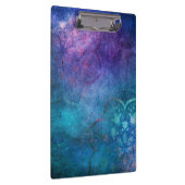 ターコイズと緑エレガント蓮の花 クリップボード (右)