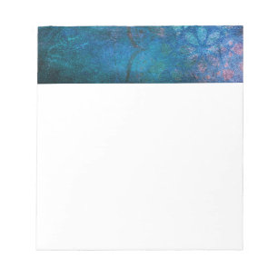 ターコイズと緑エレガント蓮の花 ノートパッド