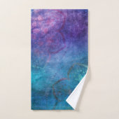 ターコイズと緑エレガント蓮の花 バスタオルセット (ハンドタオル)