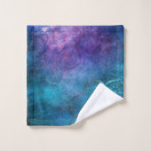 ターコイズと緑エレガント蓮の花 バスタオルセット (ウォッシュタオル)