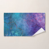 ターコイズと緑エレガント蓮の花 バスタオルセット (ハンドタオル)