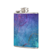 ターコイズと緑エレガント蓮の花 フラスク (左)