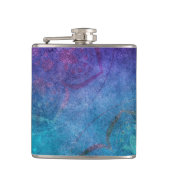 ターコイズと緑エレガント蓮の花 フラスク (正面)