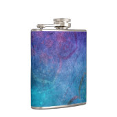 ターコイズと緑エレガント蓮の花 フラスク (右)