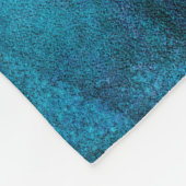 ターコイズと緑エレガント蓮の花 フリースブランケット (角)