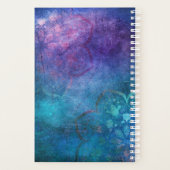 ターコイズと緑エレガント蓮の花 プランナー手帳 (裏面)