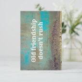 ターコイズと茶色の抽象芸術 サンキューカード (スタンド正面)