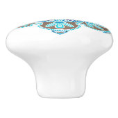 ターコイズと茶色メダリオンセラミックノブ セラミックノブ (側面)