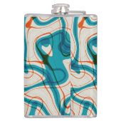 ターコイズと赤の渦巻き フラスク (裏面)