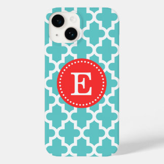 ターコイズと赤モロッコモダンモノグラム Case-Mate iPhone 14ケース