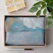 ターコイズと金ゴールドの結婚フローラの分離 薄葉紙 (ギフト)