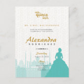 ターコイズと金ゴールドアラビアンキンセアニラ写真ポストカー ポストカード (正面)