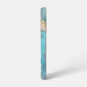 ターコイズと金ゴールドアルコールインクサムスンギャラクシーCas Samsung Galaxyケース (左側面)