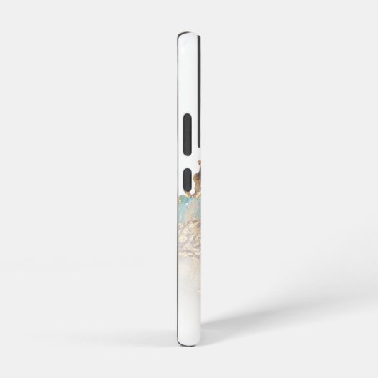 ターコイズと金ゴールドアルコールインクサムスンギャラクシーCas Samsung Galaxyケース (右側面)