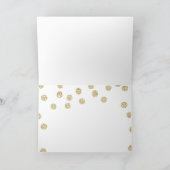 ターコイズと金ゴールドグリッターサンキューカード サンキューカード (内部)