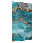 ターコイズと金ゴールドグリッター瑪瑙 クリップボード (右)