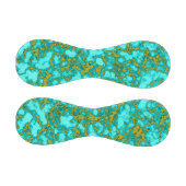 ターコイズと金ゴールドパターン 野球ボール (パネル)