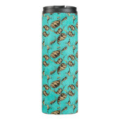 ターコイズと金ゴールドピーコックペイズリー タンブラー (裏面)