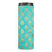 ターコイズと金ゴールドピーコック タンブラー (裏面)