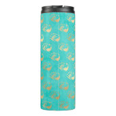 ターコイズと金ゴールドピーコック タンブラー (裏面)