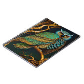 ターコイズと金ゴールドフクロウ ノートブック (左側)