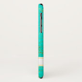 ターコイズと金ゴールド静脈石のパターンと名前 Case-Mate iPhoneケース (裏面/左)