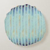 ターコイズと金ゴールド ラウンドクッション (裏面)