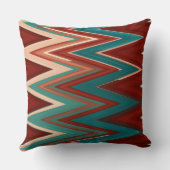 ターコイズと錆の山型 クッション (裏面)